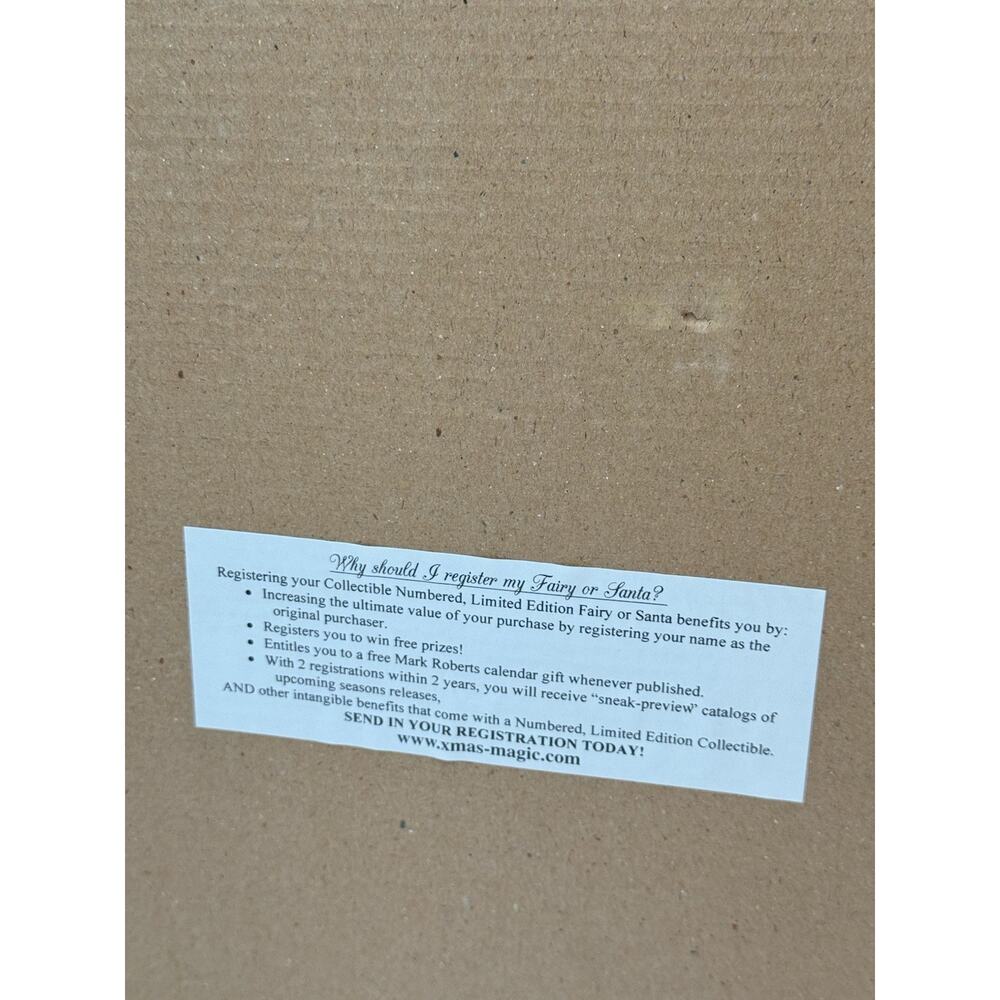 Mark Roberts Pumpkin Pie Fairy Large Box W/ Limited Edition Numbered Certificate - Picture 5 of 10